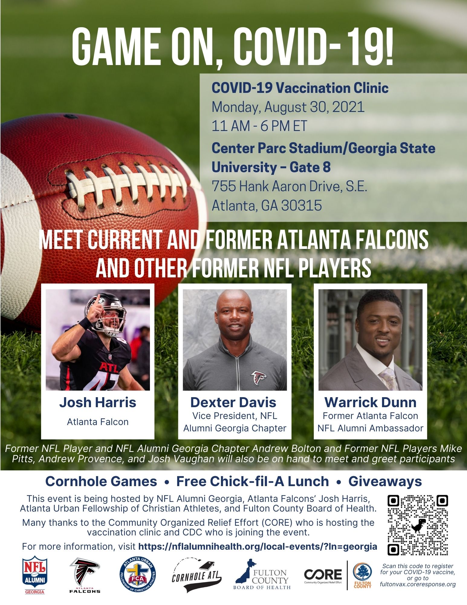 NFL Alumni Health Atlanta Vaccination Clinic Event